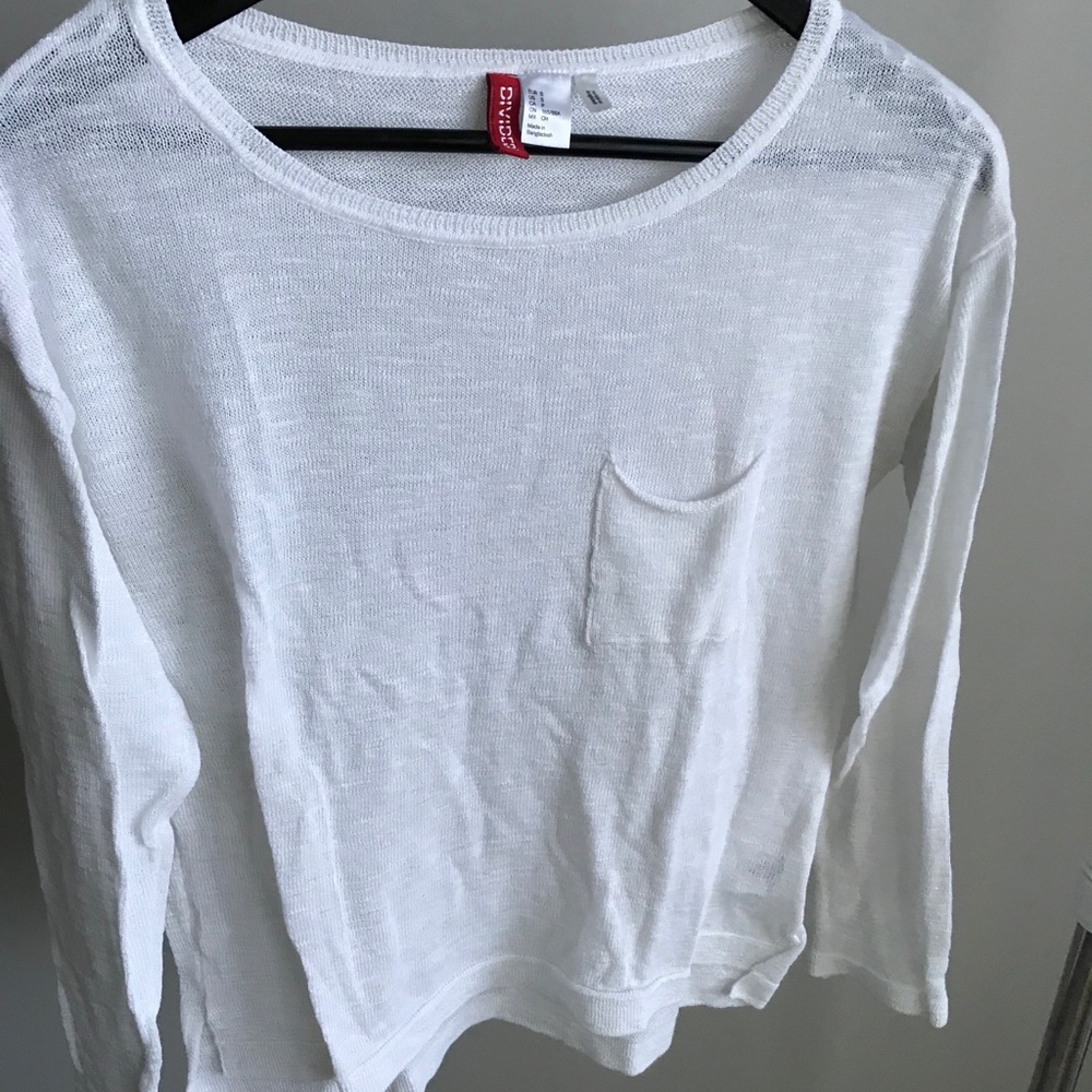 H&M Sweater- White-Size S